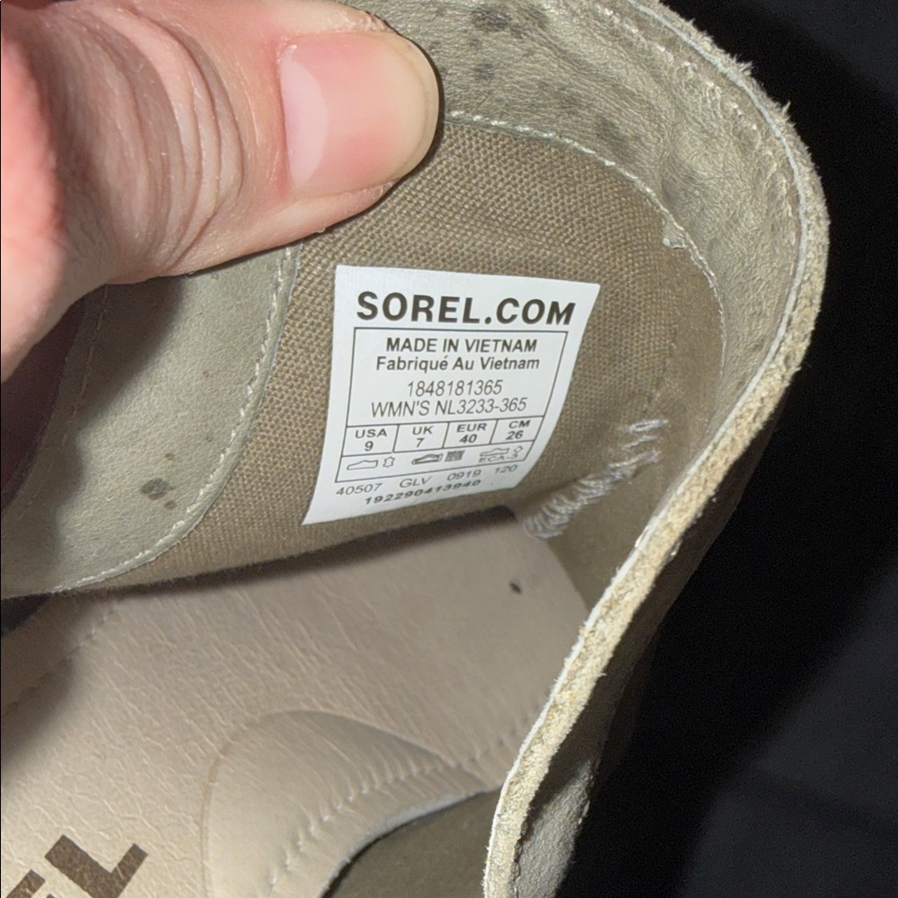 Sorel Women's Suede Ankle Booties in Light Taupe - Picture 7 of 9